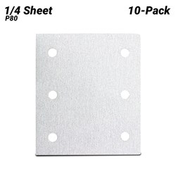 ABRASIVE 1/4 SHEET WHITE 114mm x102mm P80