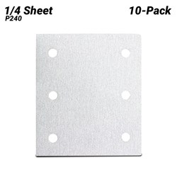 ABRASIVE 1/4 SHEET WHITE 114X1 02mm P240